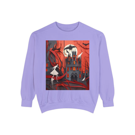 Halloween Night Scene Unisex Garment-Dyed Sweatshirt