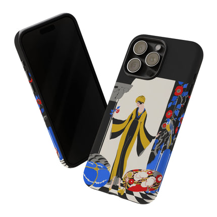 Art Deco Flapper in Yellow Robe Phone Case – Elegant Glamour & Exotic Charm