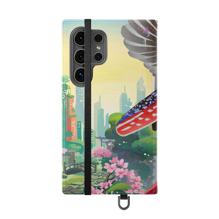 🦉⚔️ Cyberpunk Samurai Owl Flip Case – Neon Wisdom & Warrior Honor
