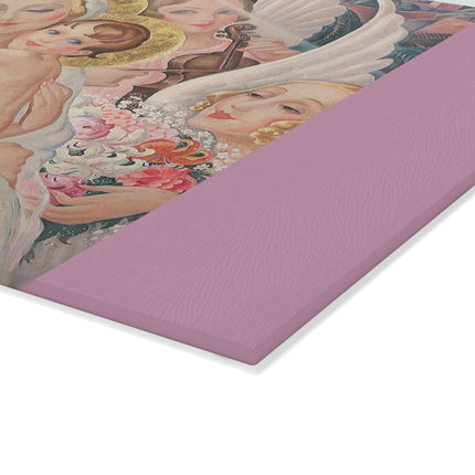 Madonna with Child Surrounded by Musical Angels by Gerda Wegener Glass Cutting Board