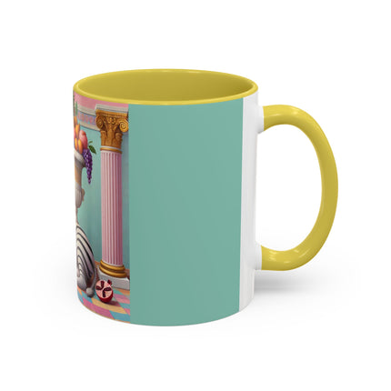 Still Life with Zebra, Fruit, and Pink Columns Colorful Mugs (11oz, 15oz)