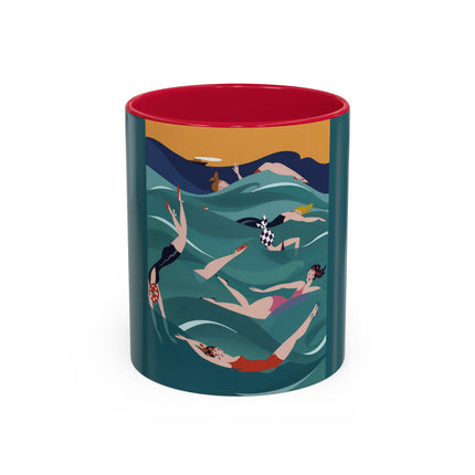 Summer Splash Colorful Mugs – Retro Beach Joy & Carefree Summer Vibes