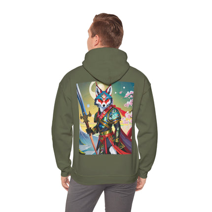 Cyberpunk Samurai Fox – Heavy Blend™ Hooded Sweatshirt
