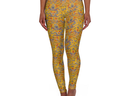 The Imperial 12-Symbol Robe, A Dragon's Regalia High Waisted Yoga Leggings (AOP)