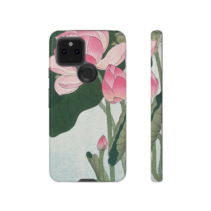 Blooming Lotus Flowers by Ohara Koson Phone Cases