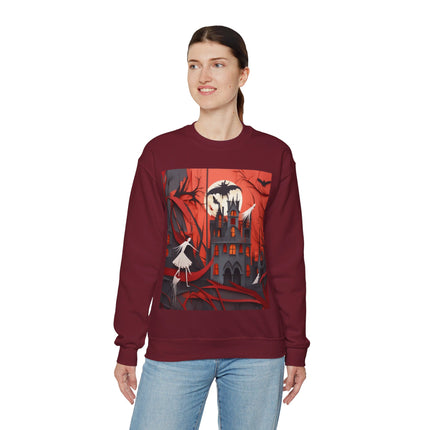 Halloween Night Scene Unisex Heavy Blend™ Crewneck Sweatshirt