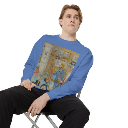 The Skeleton Painter by James Ensor Garment-Dyed Sweatshirt