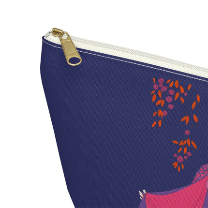 Crimson Shawl Geisha Cosmetic Bag – Elegant Mystery & Vibrant Grace