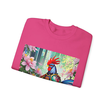 Cyberpunk Rooster Unisex Heavy Blend™ Crewneck Sweatshirt