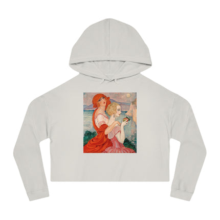 Sur la Route d'Anacapri by Gerda Wegener Women’s Cropped Hooded Sweatshirt
