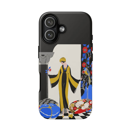 Art Deco Flapper in Yellow Robe Phone Case – Elegant Glamour & Exotic Charm