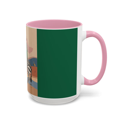 Zebra Rider Colorful Mugs – Safari Chic & Art Deco Adventure