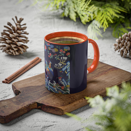 Rank Badge with Mandarin Duck Colorful Mugs, 11oz