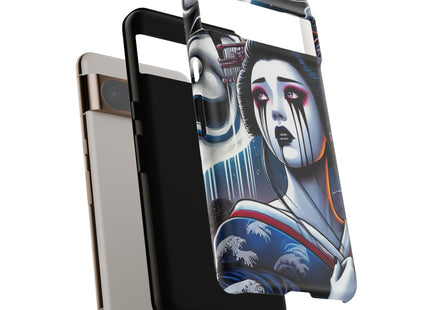 Geisha’s Black Ink Tears Phone Cases