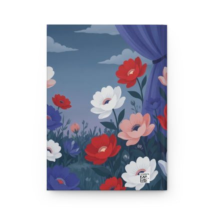 🌙🌺 The Lady Of The Moonlit Flower Garden Hardcover Journal – Art Deco Evening Elegance