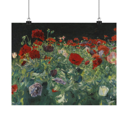 Poppies (A Study of Poppies for Carnation, Lily, Lily, Rose) by John Singer Sargent Matte Horizontal Posters