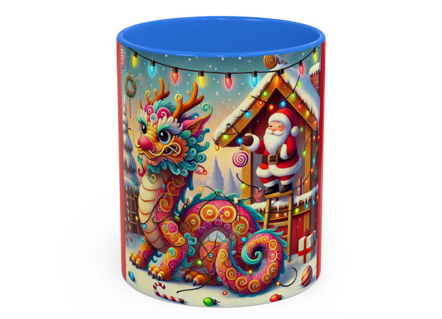 Playful Dragon's Christmas Colorful Mugs (11oz, 15oz)