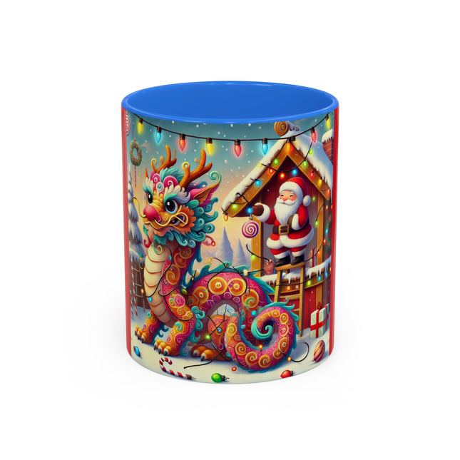 Playful Dragon's Christmas Colorful Mugs (11oz, 15oz)