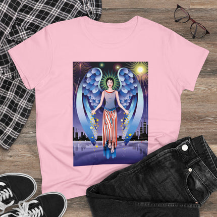 Celestial Symphony Women's Midweight Cotton Tee