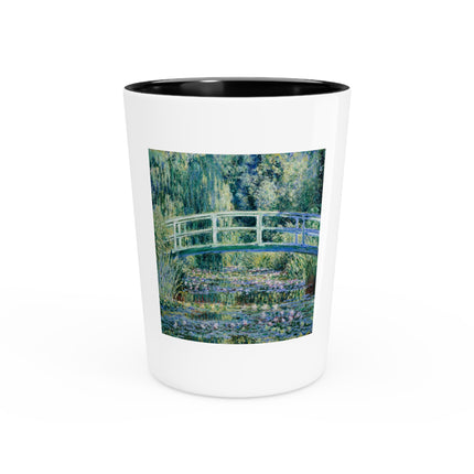 Water Lilies and Japanese Bridge by Claude Monet Ceramic Shot Glass