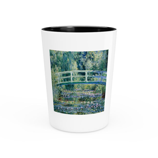 Water Lilies and Japanese Bridge by Claude Monet Ceramic Shot Glass