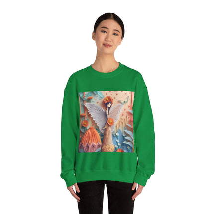 Zinnia Fairy Unisex Heavy Blend™ Crewneck Sweatshirt