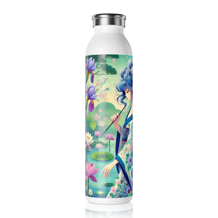 Fairy of the Koi Pond Slim Water Bottle