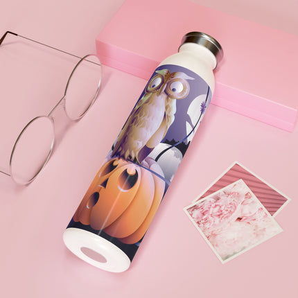 The Startled Pumpkin Slim Water Bottle
