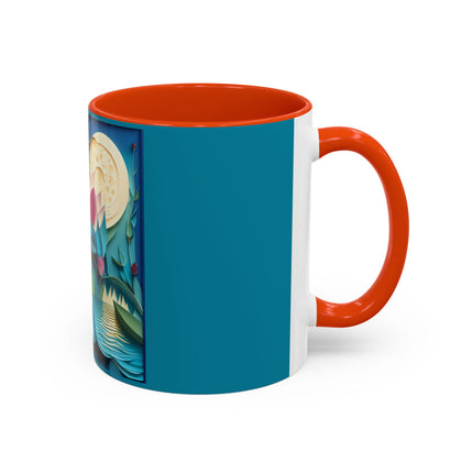 Ethereal Moonlit Lake Colorful Mugs (11oz, 15oz)