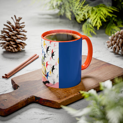 Flight of the Songbirds Colorful Mugs – Theatrical Whimsy & Colorful Harmony