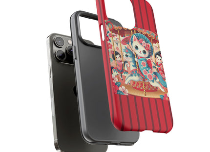 Geisha Kitten's Enchanted Carousel Phone Cases