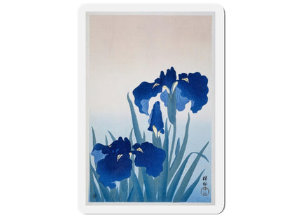 Irises by Ohara Koson Die-Cut Magnets (5 Sizes)