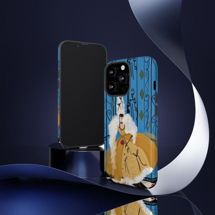 🎭🌹 The Lady At The Masquerade Gates Phone Case – Art Deco Fashion Illustration
