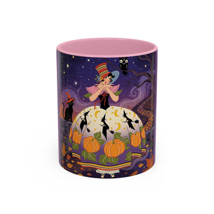 🎃🌙 The Pumpkin Moon Dress Colorful Mug – Whimsical Halloween Fashion