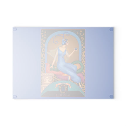 September & Sapphire Zodiac Glass Cutting Board