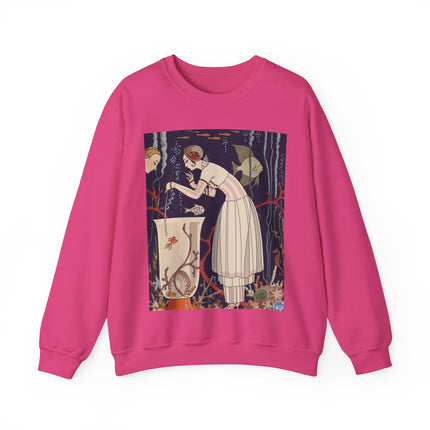 L'Etourdissant Petit Poisson (The Dazzling Little Fish) by George Barbier Heavy Blend™ Crewneck Sweatshirt