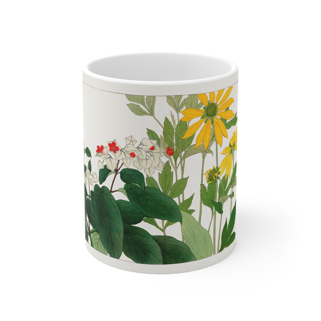 Clerodendrum & Rudbeckia by Tanigami Kônan Ceramic Mug 11oz