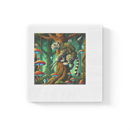 Silent Stripes White Coined Napkins