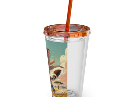 Swift Cheetah Sunsplash Tumbler with Straw, 16oz