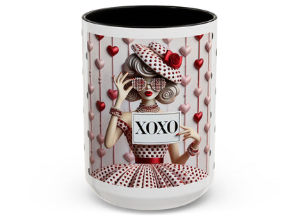 Fashionably Yours, XOXO Colorful Mugs (11oz, 15oz)