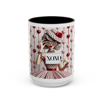 Fashionably Yours, XOXO Colorful Mugs (11oz, 15oz)