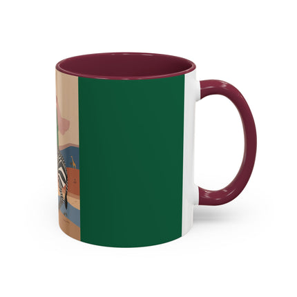 Zebra Rider Colorful Mugs – Safari Chic & Art Deco Adventure