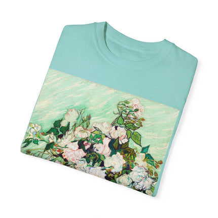 Roses by Vincent Van Gogh Unisex Garment-Dyed T-shirt