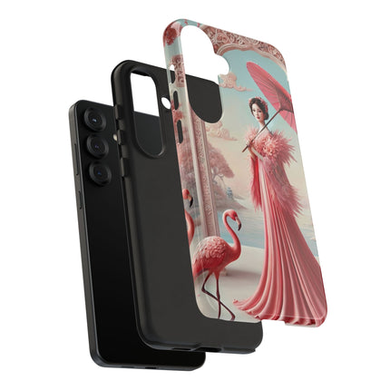 Petals, Porcelain, and Flamingos Phone Cases