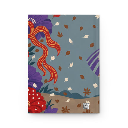 🎭🌺 The Enchanted Harlequin Garden Hardcover Journal – Art Deco Theatrical Whimsy