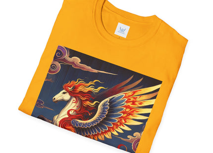 Flame-Winged Horse at Sunset Unisex Softstyle T-Shirt