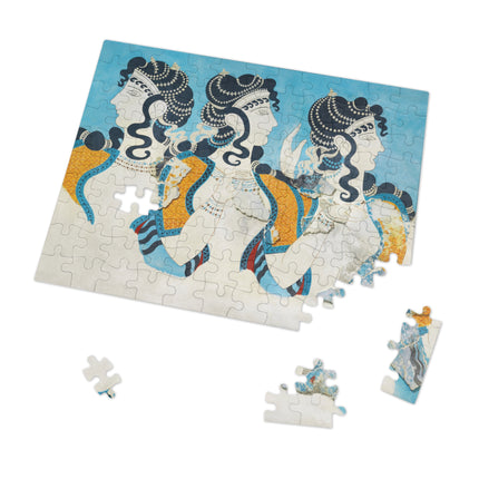 Reproduction of Ladies in Blue by Emile Gilliéron Jigsaw Puzzle (30, 110, 252-Piece)