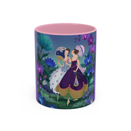 The Ladies Of The Moonlit Garden Colorful Mugs – Art Deco Floral Elegance