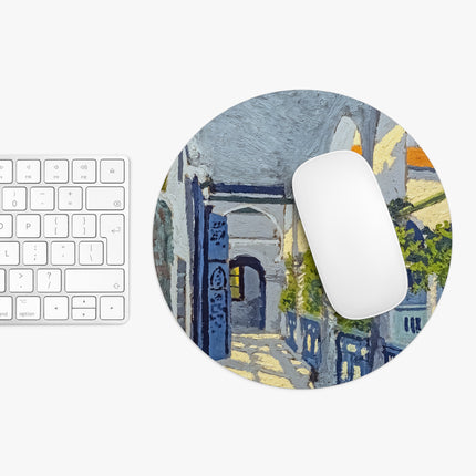 Gallery of a Moroccan Riad by George Gaudion Mouse Pad, Round and Rectangle