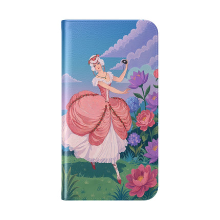 🌸🩰 The Garden Dancer Flip Case – Art Deco Floral Whimsy